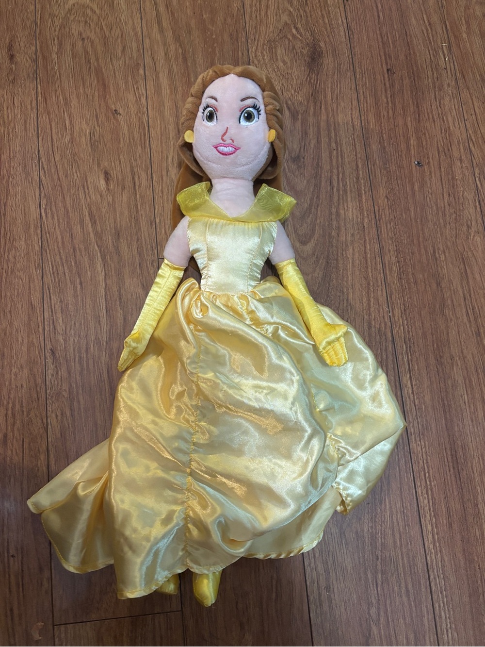 Yellow Princess Belle Plush Doll - Elegant Yellow Dress